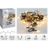 FÉNYFÜZÉR 180 LED-ES MELEG FEHÉR KÜLTÉRI 3M