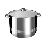 FAZÉK 5L-ES 20CM ÜVEG FEDŐVEL, ROZSDAMENTES