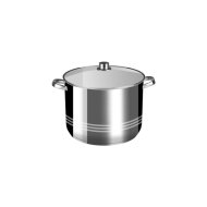 FAZÉK 9L-ES 24CM ÜVEG FEDŐVEL, ROZSDAMENTES