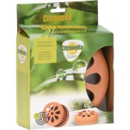 CITRONELLA SPIRÁL TERRACOTTA TARTÓBAN 10 DARAB FÜSTÖLŐVEL