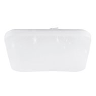 EGLO FRANIA-S LED MENNYEZETI LÁMPA 18W 1600LM 4000K IP44 33X33CM FEHÉR, KRISTÁLYOS HATÁSÚ