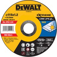 Dewalt vágókorong 115x1,2x22,23mm Fast Cut inox