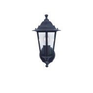 Praktiker kültéri falikar E27 MAX.15W/20W IP44 felfelé álló 22x17x32,5cm fekete