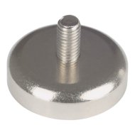 Suki korongmágnes 25mm menetes szárral, ezüst, neodímium