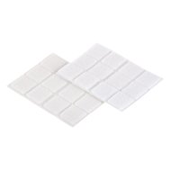 Suki tépőzáras lapok öntapadós 25x25mm, 12 darab/csomag, fehér
