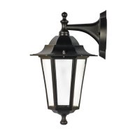 Praktiker kültéri falikar E27 max.15W/20W IP44 lefelé álló 22x17x32,5cm fekete