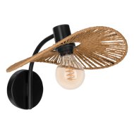 Eglo SIRULEA fali lámpa E27 42W IP20 36,5x25,2cm fekete-natúr