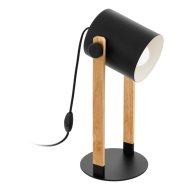 Eglo HORNWOOD asztali lámpa E27 28W IP20 42cm fekete-fa