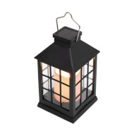 Home Szolár Smd-Led Lámpás Ip44 Lángeffekttel 9x10x18cm Fekete