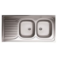 N-134JK TELETETŐS MOSOGATÓ JOBB1,5&quot; 2MED+CSEPPT. ROZSDAMENTES 1200X600