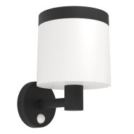 Eglo Pantele Led Napelemes Fali Lámpa 7,8W 235lm 3000K Ip44 Mozgásérzékelővel 24,3x16,3cm fekete-fehér