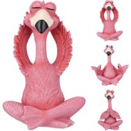 Dekor jógázó flamingó 13,8x9x8 cm 3-féle design
