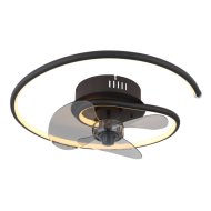 Globo mennyezeti ventilátor 30w 3 lapátos fekete spirál dizájn