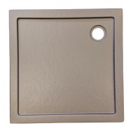 SANOTECHNIK VENUS ZUHANYTÁLCA AKRIL 80X80X4CM SZÖGLETES,KŐHATÁSÚ FELÜLET,ANTRACIT