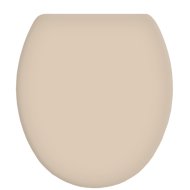 Quadrat latte wc-ülőke, duroplast, fém zsanér, bézs, 2,45 kg, fordított