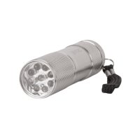 Entac elemlámpa 1W 9LED alu 50lm IP44 3xAAA nt. 2,5x2,5x9cm ezüst