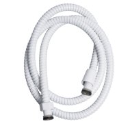 Quadrat snow white gégecső 150cm, kúpos és normál hollandival, fém, fehér
