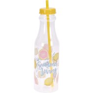 Szívószálas műanyag 650ml folyadéktároló