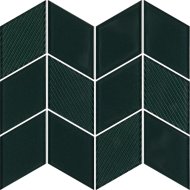 Zöld rombusz üveg mozaik 20,5x23,8cm 8db dekorcsempe