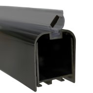 Sanotechnik Elite Black 4,5-6,5x195cm fali fogadó profil lengőajtóhoz