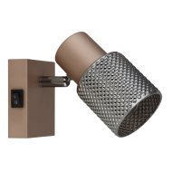 Globo Satella E14 1x max. 40W 7x12x12,5cm fém kávé matt füstszínű búra spotlámpa