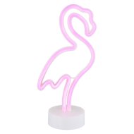 Globo Flamingo 14,5x10x33cm flamingó alakú fehér matt asztali LED dekor lámpa