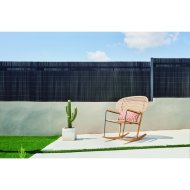 Nortene Vimet Lop antracit 3,5x150cm lezáró profil U alakú nád kerítéshez