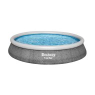 Bestway St Tropez D:396cm rattan hatású felfújható peremű puhafalú medence szett