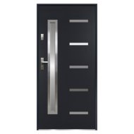 OK DOORS ACÉL BEJÁRATI KÜLTÉRI AJTÓ JUVENTUS HOMOKFÚVOTT JOBB ANTRACIT 100X207CM