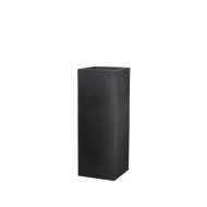 C-Cube Hight Stony Black 48cm fekete műanyag virágkaspó