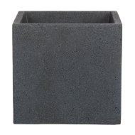 C-Cube 40cm fekete műanyag szögletes kültéri kaspó