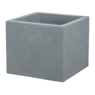 C-Cube 40cm szürke műanyag szögletes kültéri kaspó