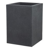 C-Cube 38cm fekete műanyag szögletes kültéri kaspó
