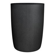 Linetto 38cm fekete műanyag kültéri kaspó