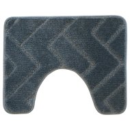 Silver fürdőszobaszőnyeg 50x40cm WC elé szürke cikk-cakk 1700gsm