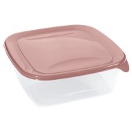 Curver Fresh&amp;Go szögletes ételtartó 0,45L rózsaszín tetős műanyag