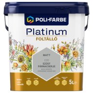 POLI-FARBE PLATINUM FOLTÁLLÓ BELTÉRI SZÍNES FALFESTÉK 5L E35 EZÜST PÁRNACSERJE