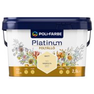 POLI-FARBE PLATINUM FOLTÁLLÓ BELTÉRI SZÍNES FALFESTÉK 2,5L N25 NASPOLYA