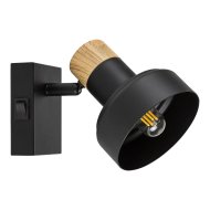 Rábalux Saskia spot lámpa d:10cm E14 1x max.15W fekete-tölgy