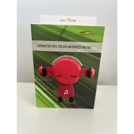 Piros figurás telefontartó