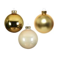 NORAND GÖMB DÍSZ SZETT 6CM ÜVEG 49DB ARANY SZÍN
