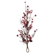 Karácsonyi pick ág 56cm díszített