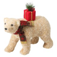 Dekor maci 27x12x24cm világosbarna 2-féle