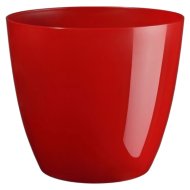 Virágkaspó Ella Deco Xmas Red átm.:15cm műanyag piros színben