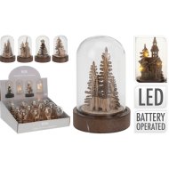 LED-es dekor meleg fehér fényű, 9cm, 4-féle