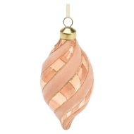Üvegdísz 8cm rosegold színben 3-féle típus