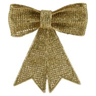 Karácsonyfadísz masni 9x1x10,5cm glitteres 3-féle színben