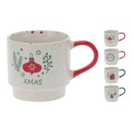Karácsonyi kőporcelán bögre szett 2db többféle minta
