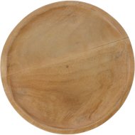 Fa tányér 28cm kerek natúr szín