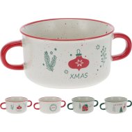 Karácsonyi tál 625ml 4-féle mintával porcelán